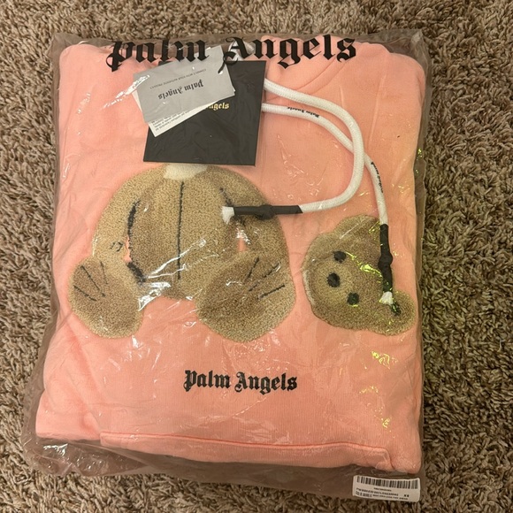 Palm Angels Pink Bear Hoodie - Picture 2 of 4